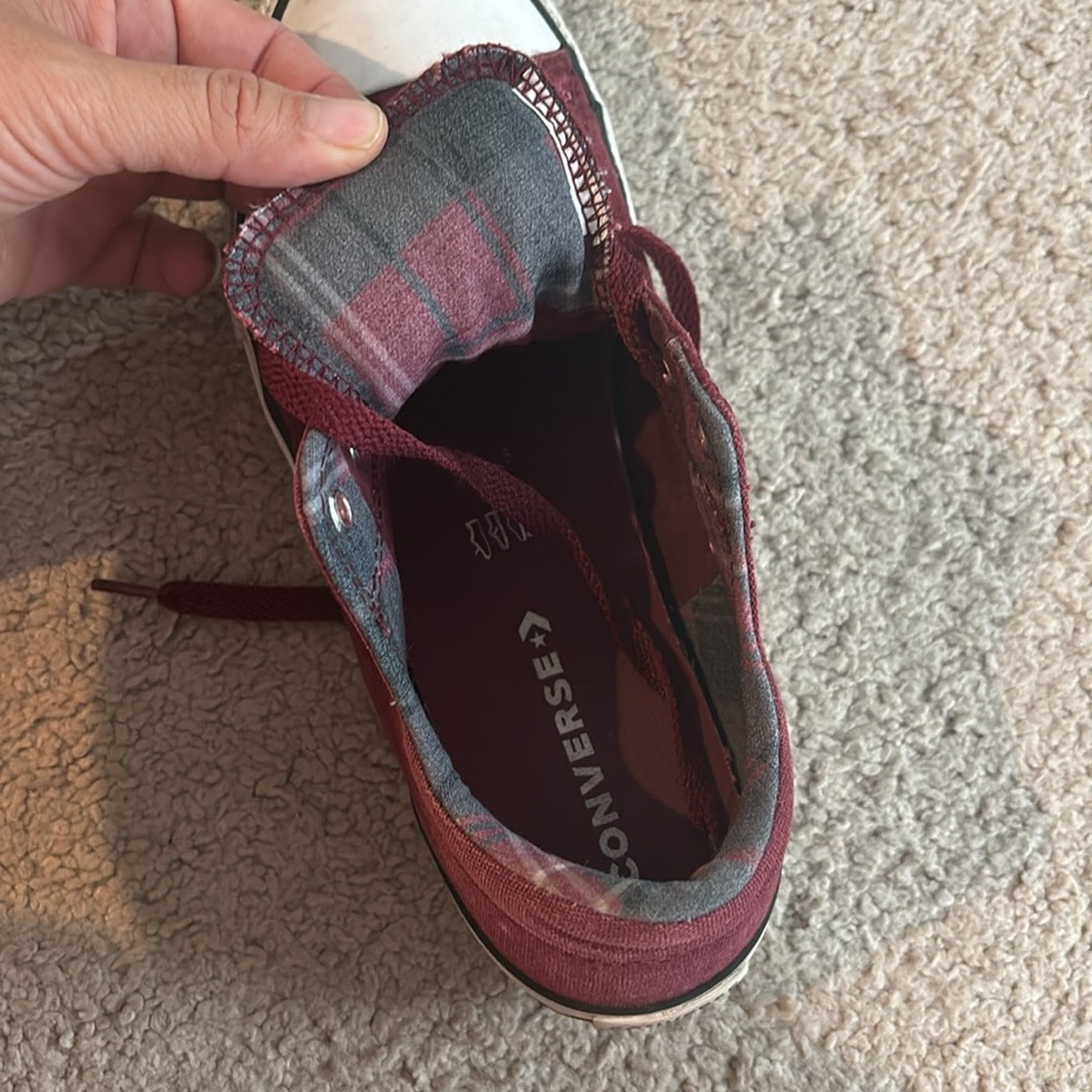 Converse Burgundy Canvas Shoes - Picture 4 of 5
